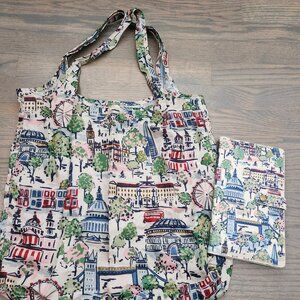 Cath Kidston Travel Wallet/ Passport/ Card Holder AND Eco Bag